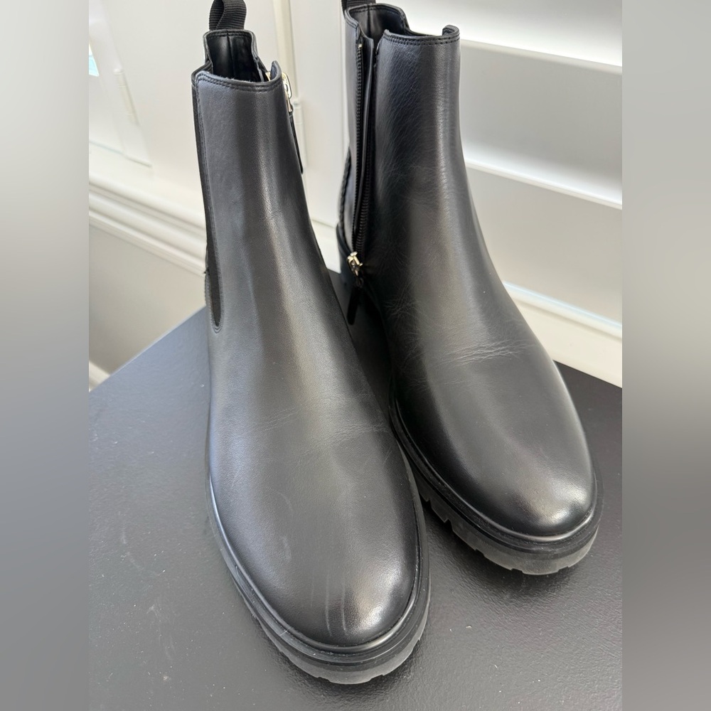 Kate Spade New York NEW Everlee Winter Boots Black Leather Bootie Sz 9.5